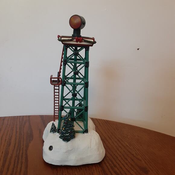 Vtg Hawthorne Village Aircraft Beacon Holiday Towers Train Accessory Tested - Picture 8 of 10